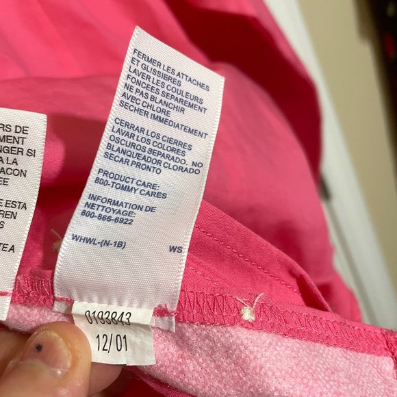 Tommy Hilfiger Jeans Pink Tie-front Long Sleeve Button Down Shirt XL - Picture 8 of 11